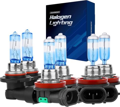 Compatible For Dodge Ram 1500 2500 3500 2019-2022(w/o Projector-type headlamps), 2023-24 9005 H11 Halogen Headlight Bulbs + H11 Fog Light Bulbs, Warm White (Soft Tone), Plug & Play, Pack of 6 in Kuwait