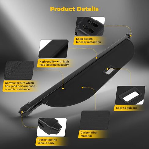 OCPTY Rear Trunk Cargo Cover 2016-2020 Fit for Buick Envision 2.0L 2017-2020 Fit for Buick Envision 2.5L in Saudi Arabia