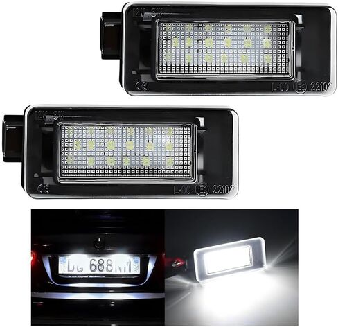 1 Pair Car LED License Plate Light, High Bright Vehicle Rear Tag Lamp Assembly, Automotive License Plate Lighting Kit Replacement, Compatible with Serena Altima Sentra in Saudi Arabia