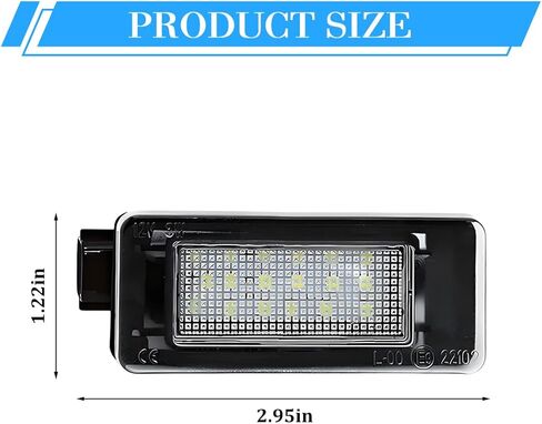 1 Pair Car LED License Plate Light, High Bright Vehicle Rear Tag Lamp Assembly, Automotive License Plate Lighting Kit Replacement, Compatible with Serena Altima Sentra in Saudi Arabia