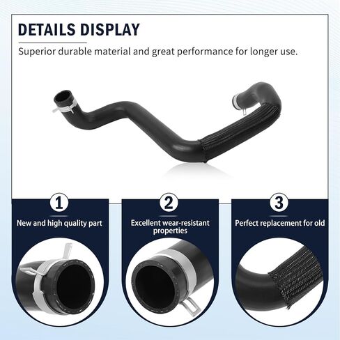 Lower Radiator Coolant Hose Fits for Wrangler JK 3.6L Engine 2012 2013 2014 2015 2016 2017 2018 Replace 55111395AE in Saudi Arabia