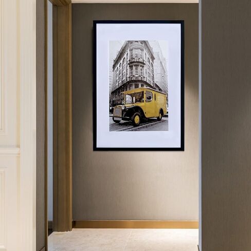 Art Emotion Black 16x24 Picture Frame Display 12x18 Pictures with Mat or 16x24 without Mat, Horizontal and Vertical for Wall- 4 packs in Kuwait