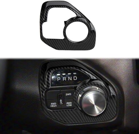 Korlot ألياف الكربون نمط وحدة التحكم المركزية والعتاد التحول لوحة 2WD/4WD التبديل غطاء الكسوة الملحقات ل 2019-2026 RAM 1500 in Saudi Arabia
