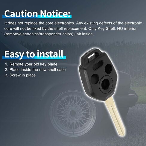 X AUTOHAUX مفتاح شل حافظة دخول بدون مفتاح عن بعد مفتاح فوب استبدال الحال بالنسبة لسوبارو فورستر 2014-2020 لسوبارو امبريزا 2012-2020 4 أزرار CWTWBU766 in Kuwait