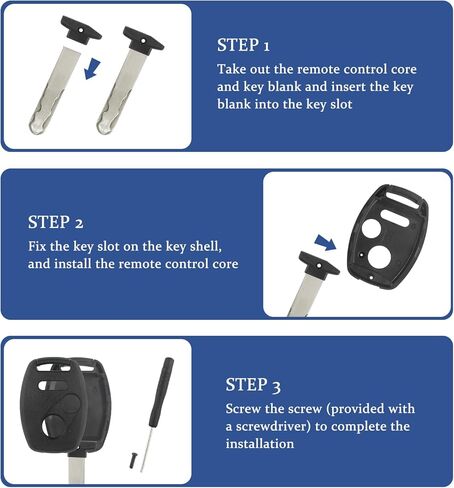 2+1 Buttons Car Key Fob Shell Case,Keyless Entry Remote Key Fob Replacement N5F-S0084A,Compatible with Honda CR-V CR-Z in Saudi Arabia