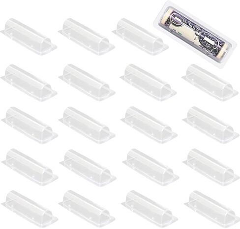 SHERY Money Card Holder Clear Plastic Lip Balm Pouches with Adhesives Tape Chapstick Holder DIY Custom Gift Card Holder (50 PCS Money Card Holder) in Kuwait