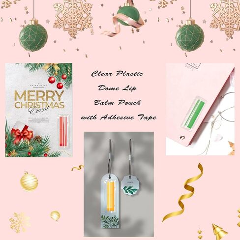 SHERY Money Card Holder Clear Plastic Lip Balm Pouches with Adhesives Tape Chapstick Holder DIY Custom Gift Card Holder (50 PCS Money Card Holder) in Kuwait