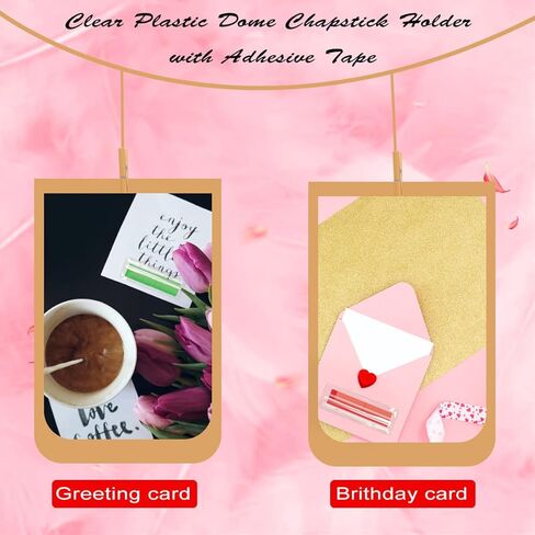 SHERY Money Card Holder Clear Plastic Lip Balm Pouches with Adhesives Tape Chapstick Holder DIY Custom Gift Card Holder (50 PCS Money Card Holder) in Kuwait