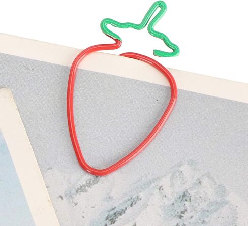 20PCS Cute Paper Clips, Strawberry Shaped Paper Clips Fruit Shaped Paperclips Fun Strawberry Paperclips for Office School Stationery Document in Saudi Arabia