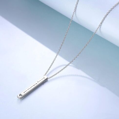 Best Friend Necklace for Women Silver A True Friendship is a Journey Without an end Bar Necklace Bestie Pendant with 18+2 Inches Chain Friendship Jewelry Gifts for Birthday Christmas Graduation in Kuwait