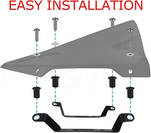 Evomosa Motorcycle Windshield Windscreen Sports Visor Fits for MT-07 MT07 FZ07 2018 2019 2020 18-20 (Carbon) in Saudi Arabia