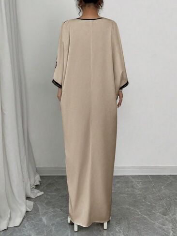 Embroidery Long Kaftan Dresses V Neck Caftan Dress Beach Cover Ups for Women Embroidery in Saudi Arabia