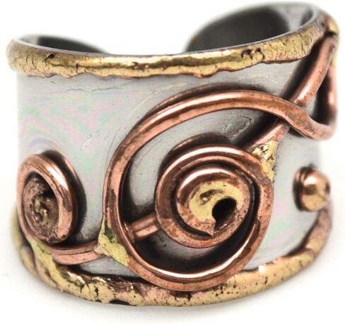 Mixed Metal Cuff Ring in Saudi Arabia