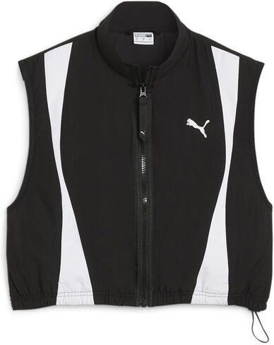 PUMA Womens Dare To Woven Vest Athletic Outerwear Casual Full Zip - Black in Saudi Arabia