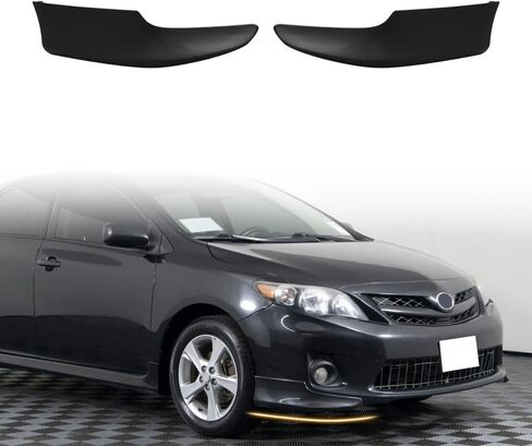 Front Bumper Lip Splitter, Compatible with 2011-2013 Toyota Corolla, PP Unpainted Oe Style Add-on Front Splitter Air Dam Chin Protector, 2 Pieces in Saudi Arabia