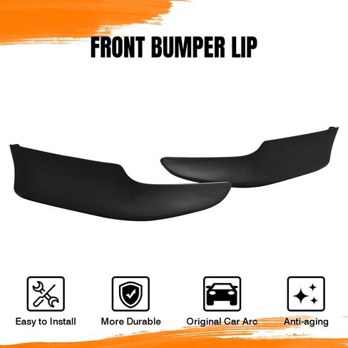 Front Bumper Lip Splitter, Compatible with 2011-2013 Toyota Corolla, PP Unpainted Oe Style Add-on Front Splitter Air Dam Chin Protector, 2 Pieces in Saudi Arabia