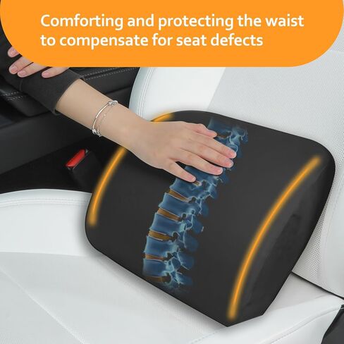 وسادة دعم قطني من إسفنج الذاكرة لطراز تسلا 3 موديل Y موديل S/X Cybertruck موديل 3 ملحقات مخفية موديل Y Juniper - وسادة دعم منتصف/أسفل الظهر لمقعد السيارة (أسود) in Kuwait