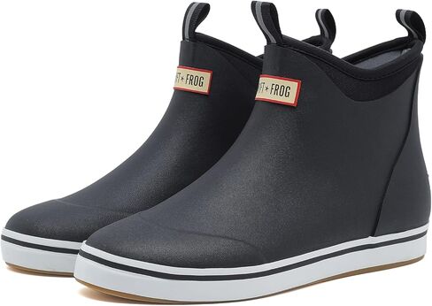 SWIFTFROG Men's Deck Rain Boots Non-Slip Rubber Rain Boot Waterproof Ankle Rain Boots for Hunting Fishing Gardening Boating in Kuwait