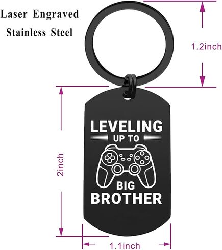 EE&YU Big Brother Gift - Promoted to Big Brother Announcement Keychain for Birthday Graduation in Kuwait