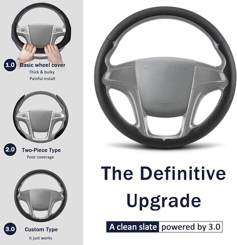 غطاء عجلة القيادة لسيارة Chevy (Chevrolet) Equinox 2010-2017/ GMC Terrain 2010-2017/ Buick Lacrosse 2010-2015/ Regal 2011-2013 (أسود مثقوب) in Kuwait