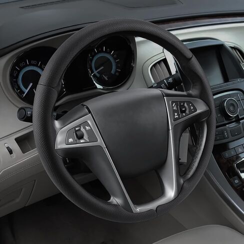 غطاء عجلة القيادة لسيارة Chevy (Chevrolet) Equinox 2010-2017/ GMC Terrain 2010-2017/ Buick Lacrosse 2010-2015/ Regal 2011-2013 (أسود مثقوب) in Kuwait