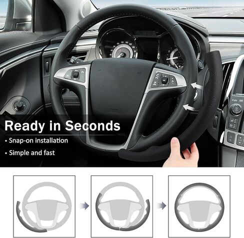 غطاء عجلة القيادة لسيارة Chevy (Chevrolet) Equinox 2010-2017/ GMC Terrain 2010-2017/ Buick Lacrosse 2010-2015/ Regal 2011-2013 (أسود مثقوب) in Kuwait