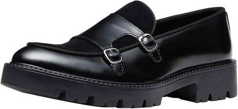 Men's Monk Strap Dress Shoes Platform Slip On Loafers Suede for Formal Business Party Brown in Saudi Arabia