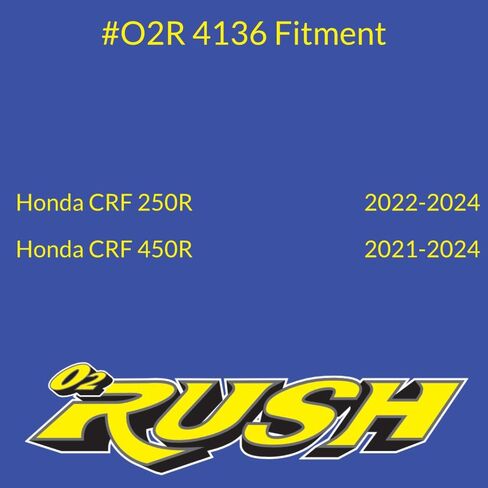 فلتر هواء إسفنجي عالي الأداء O2 RUSH - يناسب Honda CRF450R (21-25)، CRF450RX (21-25)، CRF250R (22-25)، CRF250RX (22-25) - يستبدل OEM 17213-MKE-AF0 قابل للغسل وثبت كفاءته في السباق in Saudi Arabia