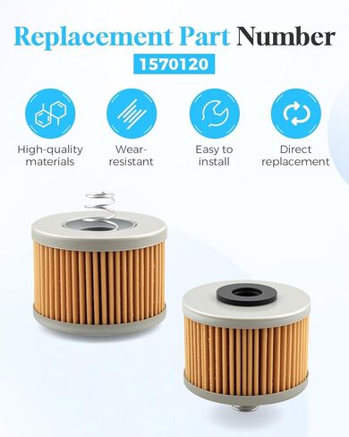 2PCS Engine Oil Filter Replace 1570120 Fit for Royal Enfield Meteor 350/ Classic 350/ Bullet 350/ Goan Classic 350 2021-2026 in Saudi Arabia