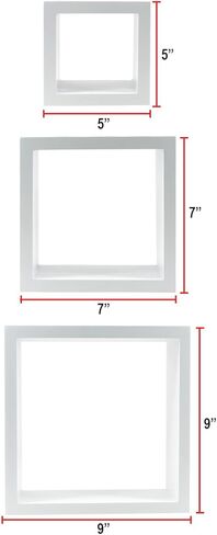 Sorbus Floating Box Shelves — Square Cube Wall Decor Hanging Shelves Decoration — Shelf for Living Room, Bedroom, Trophy Display, Photo Frames in Kuwait