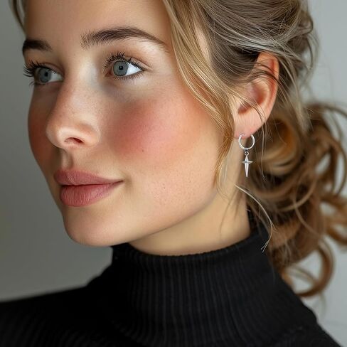 10 أزواج هوب استرخى أقراط ايمو الشرير Y2k أقراط الموسيقى الكورية أقراط ستار سبايك سلسلة هوب أقراط للرجال النساء in Kuwait