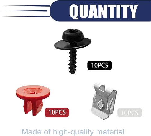 10 Sets T30 Engine Splash Shield Guard Undertray Cover Screws Bolt Nut Clip Kit, Compatible with Ford Focus Connect Lincoln MKC Fusion Escape Explorer C-Max Transit in Kuwait