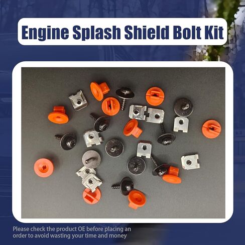 10 Sets T30 Engine Splash Shield Guard Undertray Cover Screws Bolt Nut Clip Kit, Compatible with Ford Focus Connect Lincoln MKC Fusion Escape Explorer C-Max Transit in Kuwait