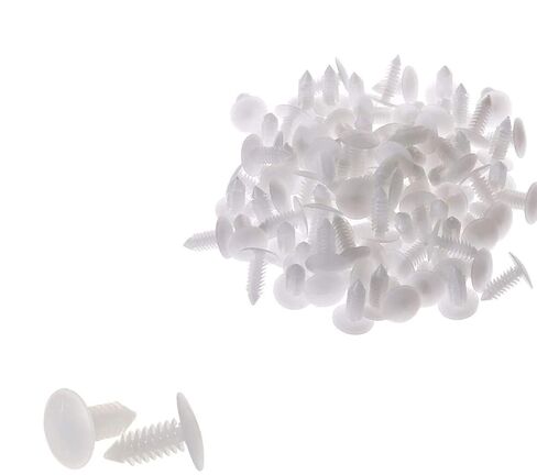 8mm Plastic Christmas Tree Fastener Rivet Clips Furniture Assembly Shelves Shield Retainer Hood Clip (White, 100 Pack) in Saudi Arabia