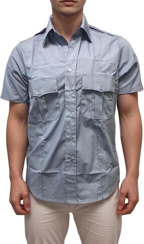 BACKBONE Mens Security Police Uniform Work Short Sleeve 2 pockets Shirt in Kuwait