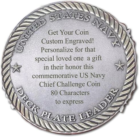 USN Chief Custom Engravable US Military Collectible Challenge Coin in Kuwait