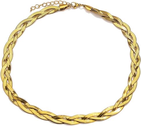 Jude Jewellers الفولاذ المقاوم للصدأ ثلاث طبقات كبح الكوبية نمط الأفعى سلسلة بيان قلادة قلادة in Kuwait