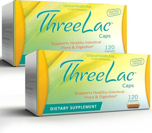 GHT - ThreeLac Probiotic Capsules, 480 Ct - Comprehensive Digestive Support for Men, Women, and Children - Immune System and Gut Balance, Non-GMO in Saudi Arabia
