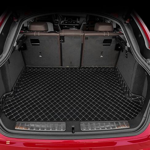 Car Trunk Mat for Porsche Panamera 2010 2011 2012 2013 2014 2015 2016, Custom Fit PU Leather Cargo Liner, All-Weather Waterproof Rear Trunk Liner Protector, Auto Interior Accessories in Saudi Arabia