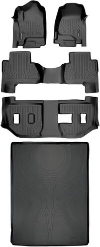 SMARTLINER All Weather Custom Fit 3 Row & Cargo Liner Behind The 2nd Row Floor Mat Liner Set Compatible with 2015-2020 Cadillac Escalade ESV in Saudi Arabia