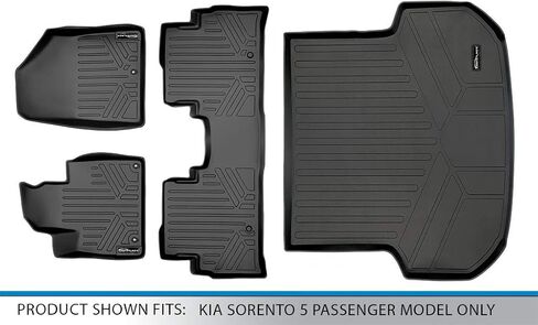 MAXLINER Floor Mats 2 Rows and Cargo Liner Set for 2016-2020 Kia Sorento in Saudi Arabia