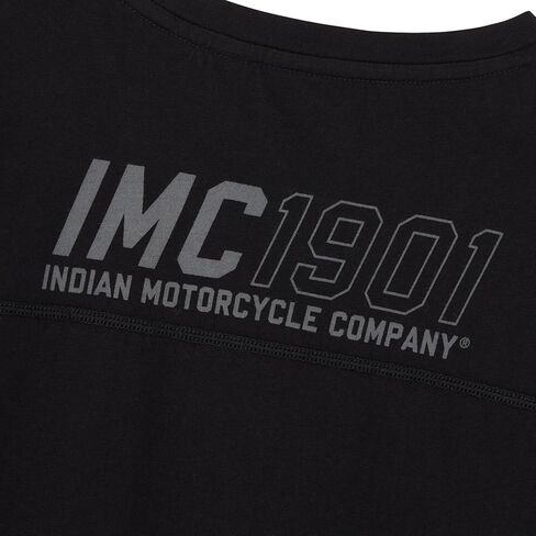 Indian Motorcycle Men's IMC 1901 Sleeve Print Longsleeve T-Shirt, Black in Kuwait