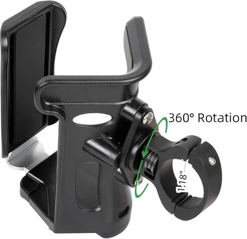 Bike Cup Holder with Aluminum Alloy Handlebar Base, Extra Large Adjustable Size Motorcycle Water Bottle Holder for 2.36 – 3.54" Diameter Bottles in Kuwait