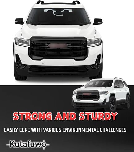 Front Bumper Upper Grille Grill For GMC Acadia SLE SLT AT4 2020 2021 2022 2023 Denali OE Style Hood Mesh Grill Glossy Black in Kuwait