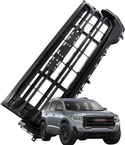 Front Bumper Upper Grille Grill For GMC Acadia SLE SLT AT4 2020 2021 2022 2023 Denali OE Style Hood Mesh Grill Glossy Black in Kuwait