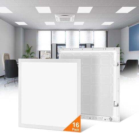 6 عبوات 2x4 LED لوحة مسطحة ضوء السقف 0-10 فولت عكس الضوء، 30/40/50 واط و3000 كيلو/4000 كيلو/5000 كيلو قابلة للاختيار، للمكتب، المتجر، 120-277 فولت، مدرج في قائمة ETL in Kuwait