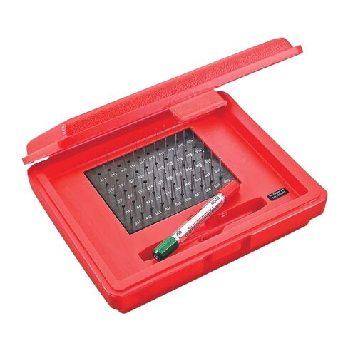 Starrett Precision Steel Pin Gage Set with Rugged, High Impact Protective Case - Ideal for Carpenters and Home Improvement - .011-.060" Range, Plus Set Type, 50 Number of Gages - S4000-060 in Saudi Arabia