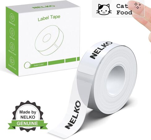 Nelko Genuine P21 Label Maker Tape, Adapted Label Print Paper, 14x50mm (0.55"x1.97"), Standard Laminated Labeling Replacement, Multipurpose of P21 Label Maker, 180 Tapes/Roll, 1 Roll, Transparent in Kuwait
