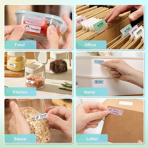 Nelko Genuine P21 Label Maker Tape, Adapted Label Print Paper, 14x50mm (0.55"x1.97"), Standard Laminated Labeling Replacement, Multipurpose of P21 Label Maker, 180 Tapes/Roll, 1 Roll, Transparent in Kuwait