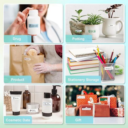 Nelko Genuine P21 Label Maker Tape, Adapted Label Print Paper, 14x50mm (0.55"x1.97"), Standard Laminated Labeling Replacement, Multipurpose of P21 Label Maker, 180 Tapes/Roll, 1 Roll, Transparent in Kuwait